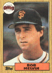 1987 Topps Baseball Cards      549     Bob Melvin